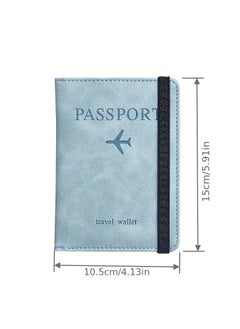 NIBEMINENT 1pc RFID Passport Holder, Thin Passport Wallet, Leather Surface, Multi Functional Wallet, Travel Passport Holder, Cute Card Holder  - Image 4