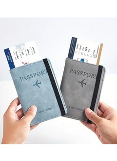 NIBEMINENT 1pc RFID Passport Holder, Thin Passport Wallet, Leather Surface, Multi Functional Wallet, Travel Passport Holder, Cute Card Holder  - Image 2
