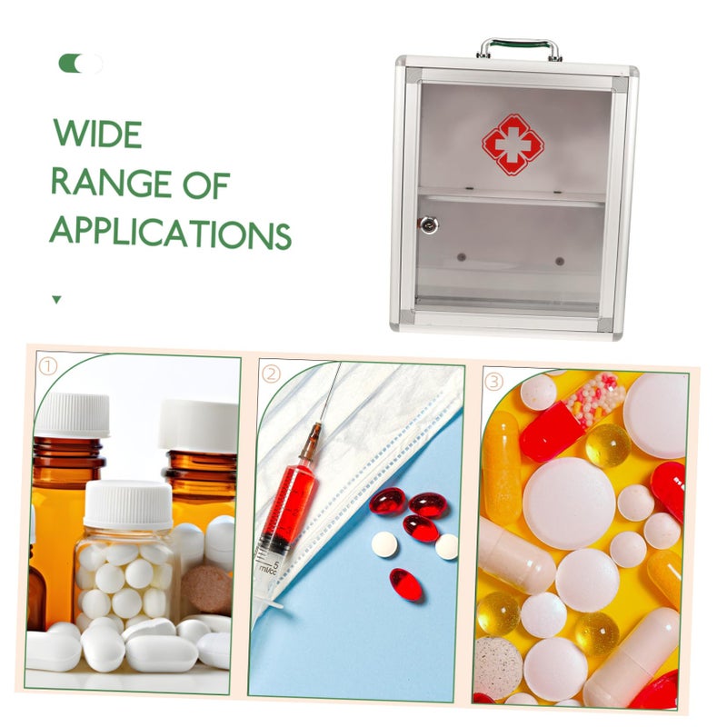 Wall Mounted First Aid Cabinet Medical Storage Box With Compartments For Home Emergency Supplies - Image 5