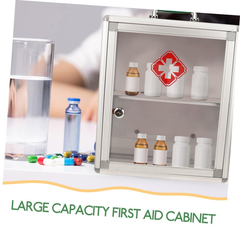 Wall Mounted First Aid Cabinet Medical Storage Box With Compartments For Home Emergency Supplies - Image 4