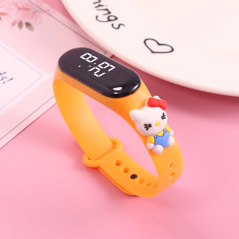 Live Selling Primary School Students' Anime Bracelet Led Sticker Doll Electronic Watch Boys And Girls Waterproof Touch Watch - Image 5