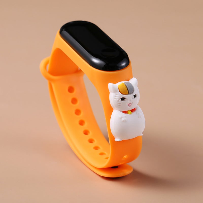 Live Selling Primary School Students' Anime Bracelet Led Sticker Doll Electronic Watch Boys And Girls Waterproof Touch Watch - Image 1