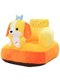 VAISHNO Vaishno Baby Soft Plush Cushion Baby Sofa Seat Or Rocking Kids Room Decoration Soft Toys Use for Baby 0 to 3 Years Dog Shape Yellow  - Image 1
