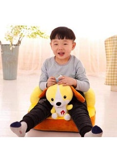 VAISHNO Vaishno Baby Soft Plush Cushion Baby Sofa Seat Or Rocking Kids Room Decoration Soft Toys Use for Baby 0 to 3 Years Dog Shape Yellow  - Image 4
