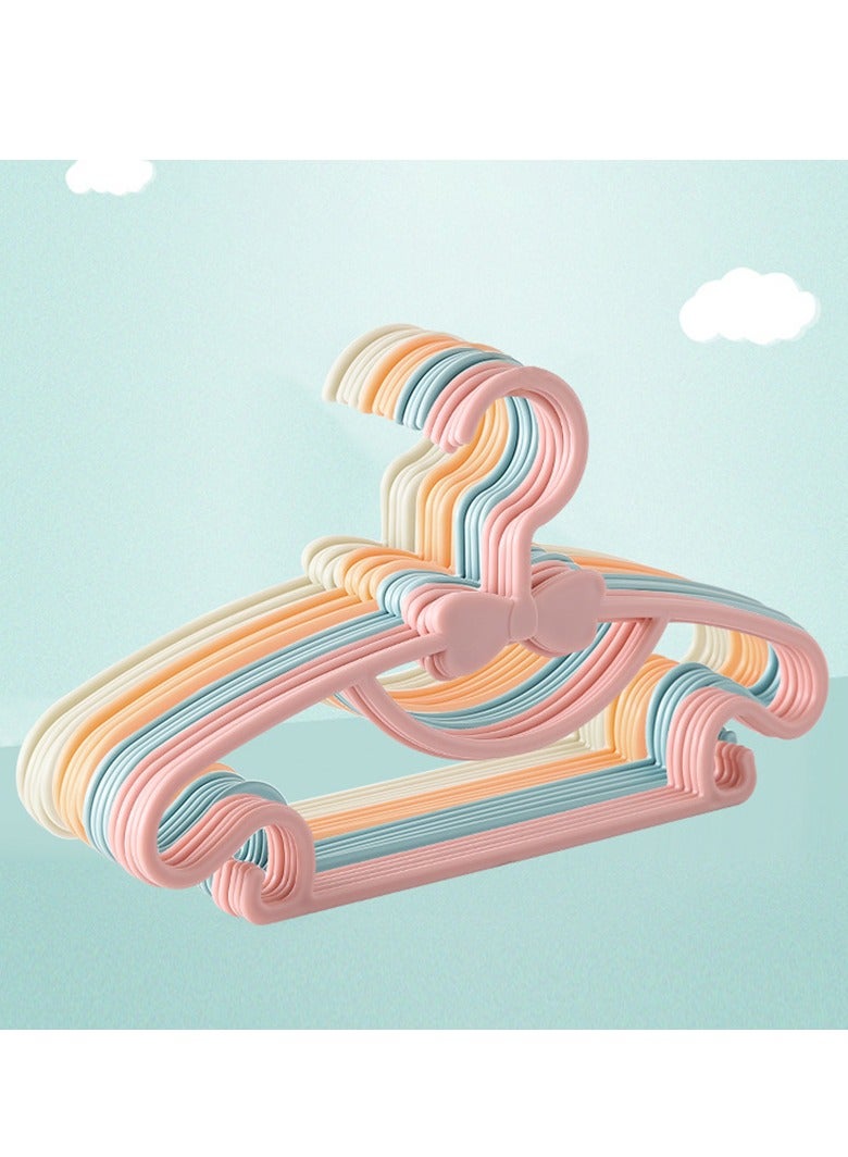30 pieces of non-slip children's hangers, adjustable children's hangers, toddler hangers, household baby hangers (10 blue, 10 pink, 10 off-white) - Image 1