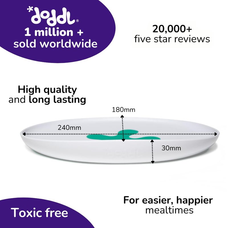 doddl Toddler Plate (12 Monthsâ€“4 Years) â€“ Non-Slip Plate for Self-Feeding, Easy-Scooping Design for Toddlers & Preschoolers - Image 4