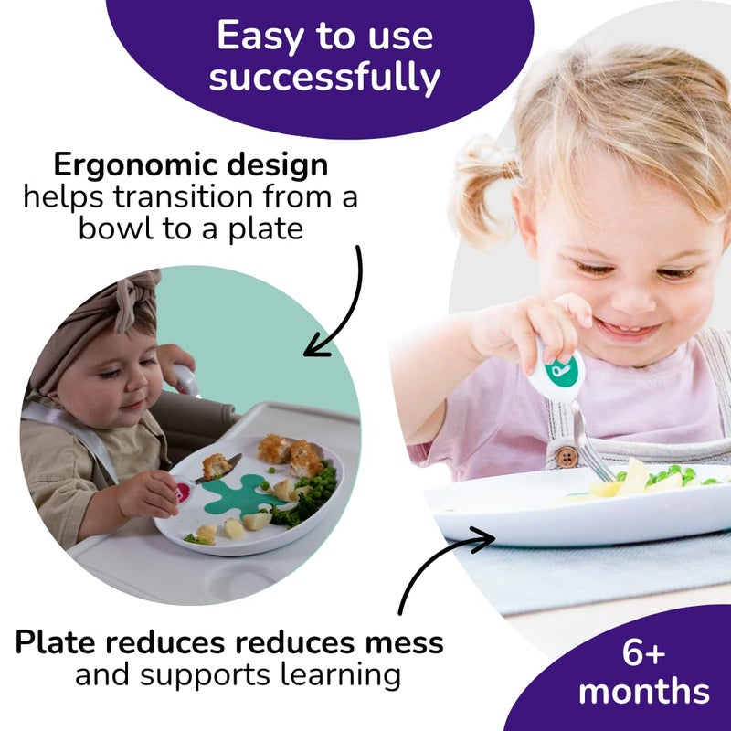 doddl Toddler Plate (12 Monthsâ€“4 Years) â€“ Non-Slip Plate for Self-Feeding, Easy-Scooping Design for Toddlers & Preschoolers - Image 5