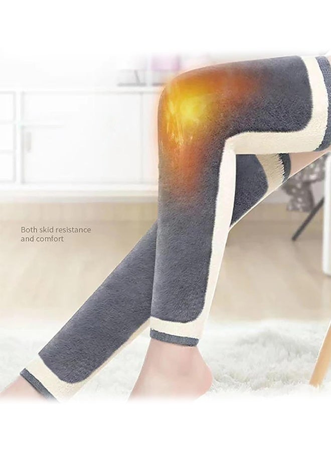 Polish'D Men Women Thick Wool Leg Warmers Winter Thermal Rheumatic Arthritis Ski Cycling Knee Braces Leg Sleeves Wraps Support - Image 2