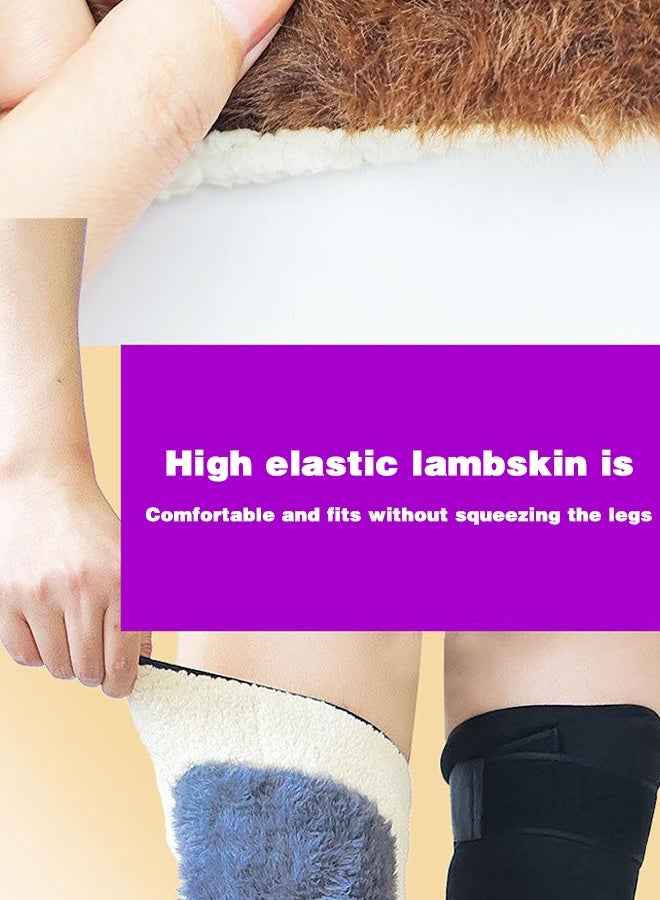 Polish'D Men Women Thick Wool Leg Warmers Winter Thermal Rheumatic Arthritis Ski Cycling Knee Braces Leg Sleeves Wraps Support - Image 3