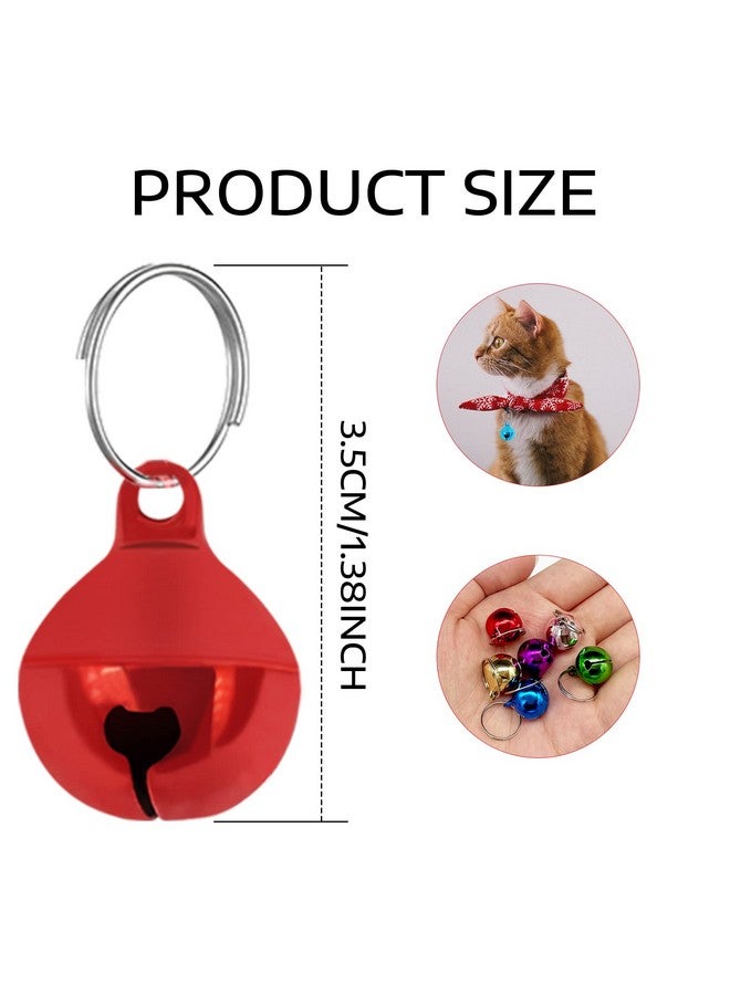 24 قطعة من أجراس طوق الحيوانات الأليفة، قلادة جرس عالية من الفولاذ المقاوم للصدأ مع حلقات مفاتيح، أجراس طوق ملونة للحيوانات الأليفة للقطط والجرو - Image 5