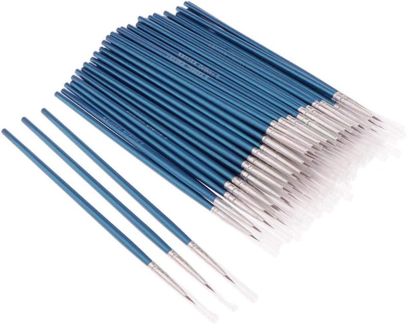 klarako 100Pcs/set Micro Detail Paint Brush Set,Tiny Professional Detail Painting Kit Miniature Art Brushes Fine Liner Round for Watercolor Oil Acrylic etc S - Image 1