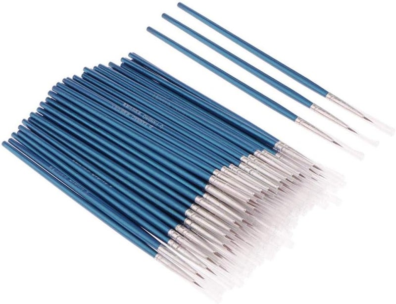 klarako 100Pcs/set Micro Detail Paint Brush Set,Tiny Professional Detail Painting Kit Miniature Art Brushes Fine Liner Round for Watercolor Oil Acrylic etc S - Image 2