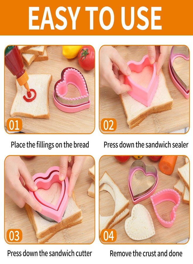 BakingWorld مجموعة قطاعات وأغطية الساندويتشات من BakingWorld، 14 قطعة، تشمل قطاعات الخبز، وقطاعات البسكويت، وقطاعات الفواكه والخضراوات، مناسبة للأطفال من الجنسين، مع علبة غداء بينتو تحتوي على 16 قطعة من أعواد الطعام على شكل حيوانات. - Image 5