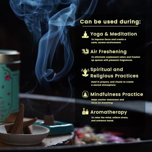 Nyassa Divine Oudh Highly Scented Incense Cone | Oudh Fragrance | Pure Long-Lasting Dhoop Cones for Pooja, Meditation, Home Fragrance | 40 Dhoop Cones in Tin Box (100g) - Image 3