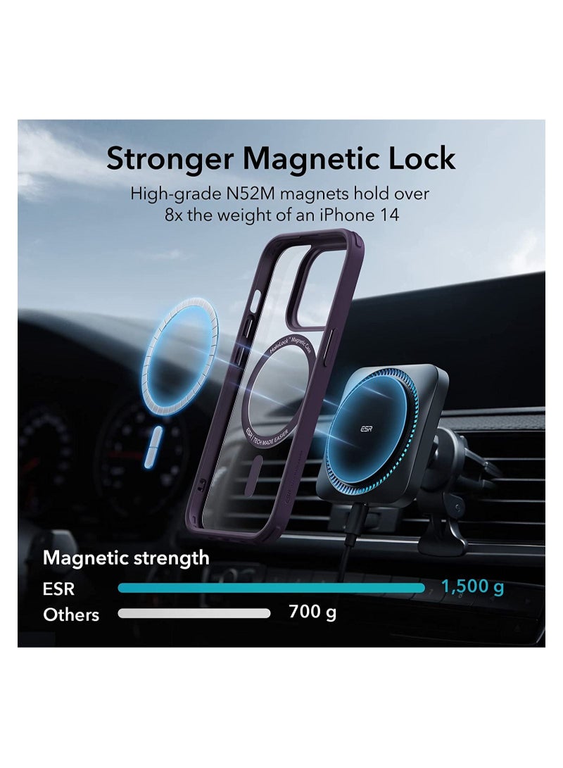iPhone 14 Pro Case MagSafe with HaloLock, Shockproof Military-Grade Protection, Scratch-Resistant Back, Classic Hybrid Magnetic Case  - Image 4