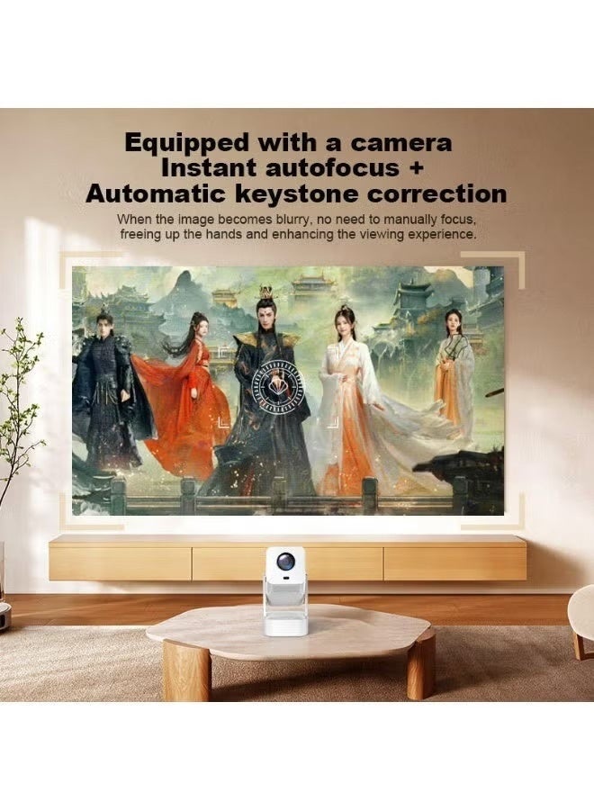 JAJEEK سمارتبيري HT13 بلس 4K UHD بروجكتور ذكي محمول مع واي فاي 6، أندرويد 11، بلوتوث 5.0، HDMI و USB — بدقة 1080p الأصلية مدعومة - Image 2