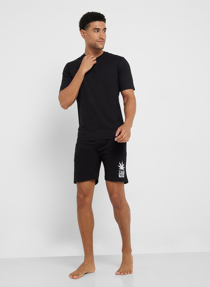 Seventy Five Nightwear T-Shirt & Shorts Sets  - Image 1
