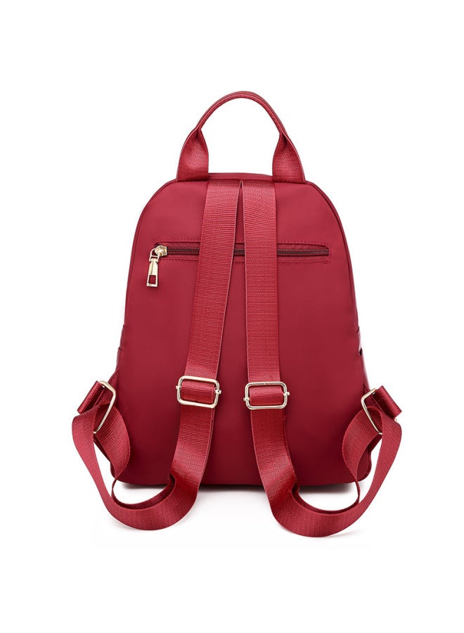 2022 Backpack Guofeng Schoolbag Women's Casual Bag Fashion Waterproof OxFord Cloth Embroidery Backpack Manufacturers Wholesale-Color:Red  - Image 3