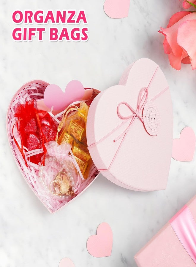 ANZNKU 50 Pcs 2.8x3.6inch Organza Bags Gift Bags Small Mesh Bags Drawstring Jewelry Bags Candy Bags for Christmas Wedding Party Favor (Red) - Image 5