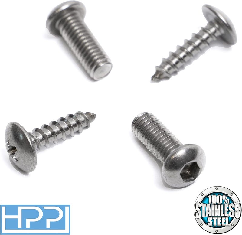 HpP Stainless Steel License Plate Screws Compatible with Volkswagen Models - Image 2