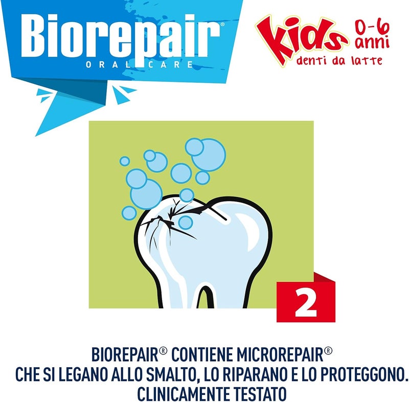 Biorepair Kids Dentifricio Anti-Carie 0/6 Anni al Gusto d'Uva, 50ml - Image 3