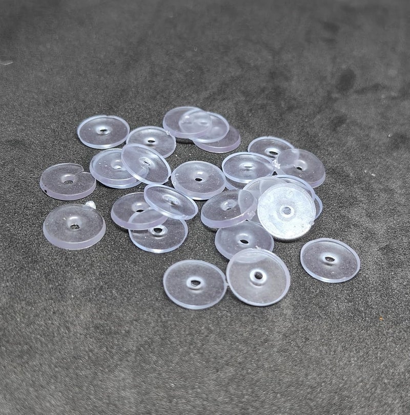 Kumu Jewellery Tools (200Pcs Approx) Findings Soft Premium Silicone Rubber Button/ Earring Back Support for Gold Diamond Platinum Silver Earring/ Ear Button For Heavy Earrings/ Earring Button Support/Earring Button Support For Big Holes/ Earrings Button Big Size/ Earring Back Button Supporter/ Earring Back Button Stopper/ Earring Button Support Plastic/ Earring Buttons For Studs/ Earring Support Buttons/ Earring Back Buttons/ Earring Back Buttons To Seal Big Holes/ Earring Backs For Droopy Ears  - Image 2