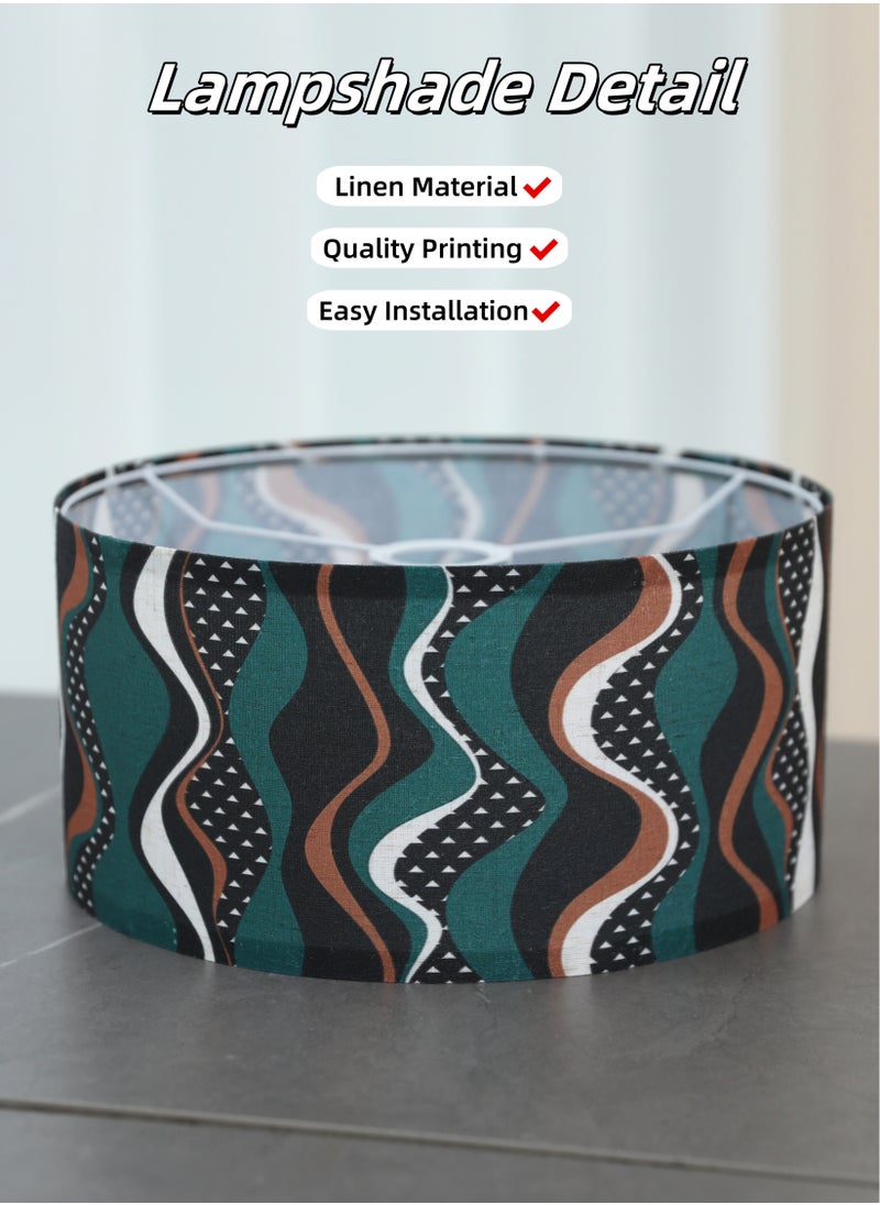 Bolivia's - Nordic Arc Floor Lamp, 3 Adjustable Color Temperatures, with Funny Printed Lampshade & Remote Control, Eye-Caring Design for Living Room Bedroom Office - Image 1