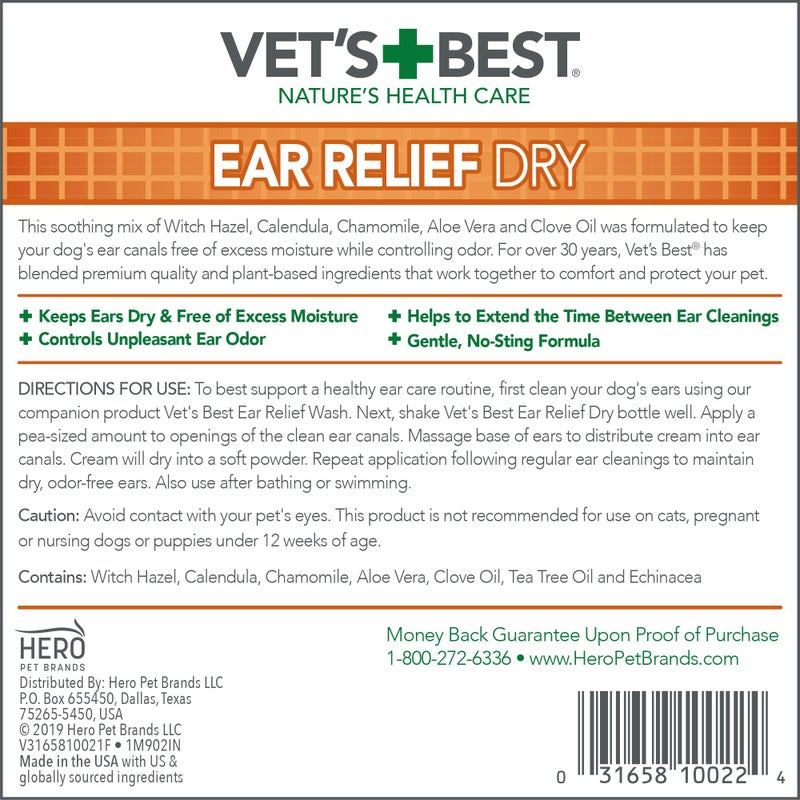Vet's Best Dry Ear Relief for Dogs, 4 oz - Image 2