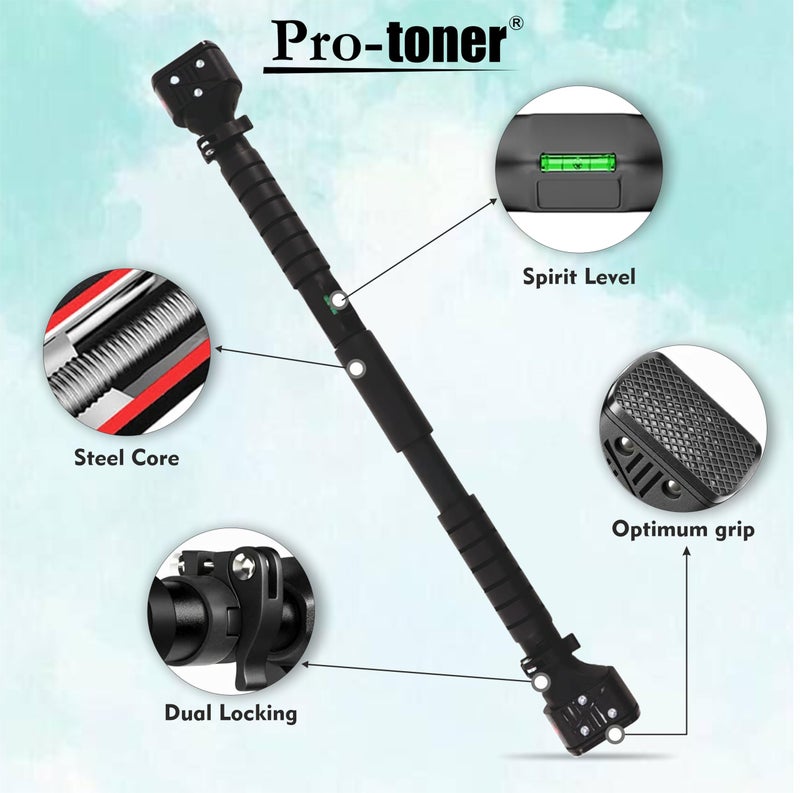Protoner Pull-Up Bar for Doorway, 27.1 inch to 36.2 inch, Max Load 150 kg, No Screws, Locking Mechanism - Image 2