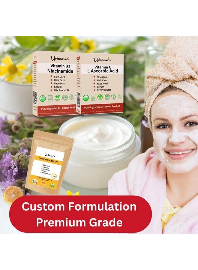 Urbaano herbal Niacinamide, Kojic Acid Dipalmitate & L Ascorbic Acid Powder for Making DIY Skin Care Products - Minimize Pores, Dark Spots, Balance Oil Production (Niacin - 100gm, Kojic - 50gm, Ascorbic - 100gm) - Image 4