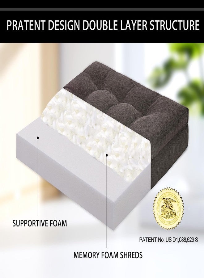 وسائد كرسي استرخاء هافارجو لكبار السن، وسادة كرسي سميكة 20×20×4 بوصة للمستخدمين الأقصر قامة، تصميم حاصل على براءة اختراع، مقعد داعم ناعم مزدوج الطبقات، لون بيج، قطعة واحدة - Image 3