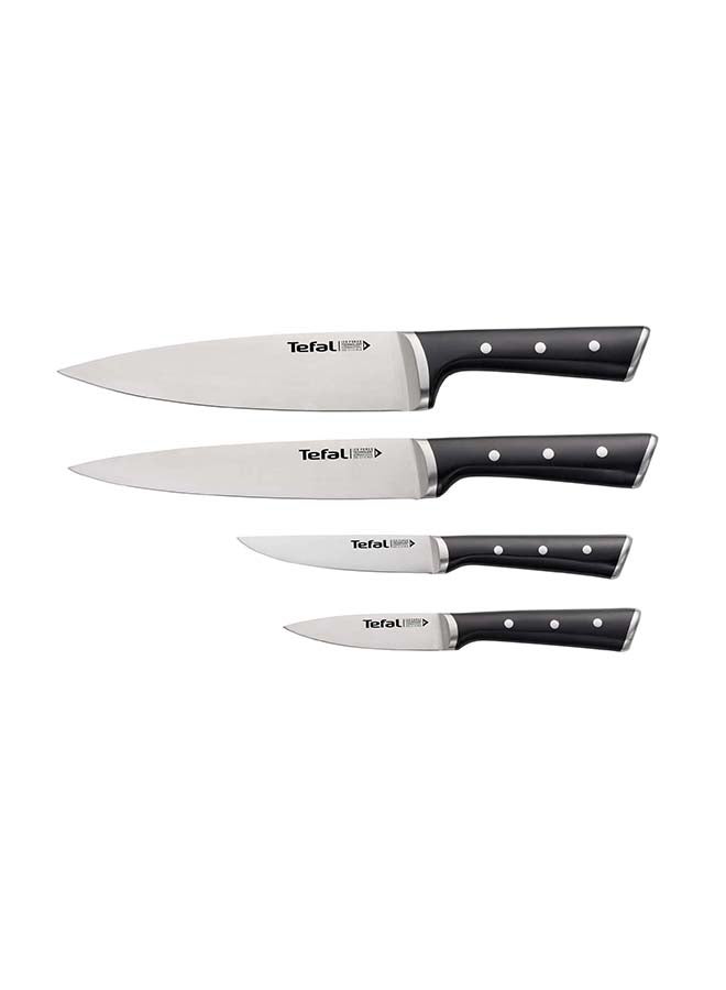 Tefal Ice Force, 4-Piece Knife Block Set |  Chef knife (20 cm), slicing knife (20 cm), utility knife (11 cm), paring knife (9 cm) | Superior Long-Lasting Sharpness | German Stainless Steel Blades | K2324S74 - Image 2