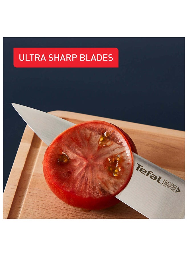 Tefal Ice Force, 4-Piece Knife Block Set |  Chef knife (20 cm), slicing knife (20 cm), utility knife (11 cm), paring knife (9 cm) | Superior Long-Lasting Sharpness | German Stainless Steel Blades | K2324S74 - Image 5
