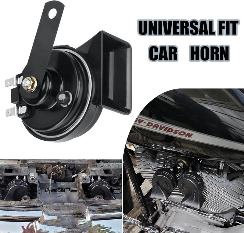 SEINECA Car Horn 12V Loud Dual-Tone Electric Snail Horn Kit Universal Fit，12v Auto Horn Kit High and Low Tone for Truck Car Motorcycle Pickup RV SUV. - Image 2
