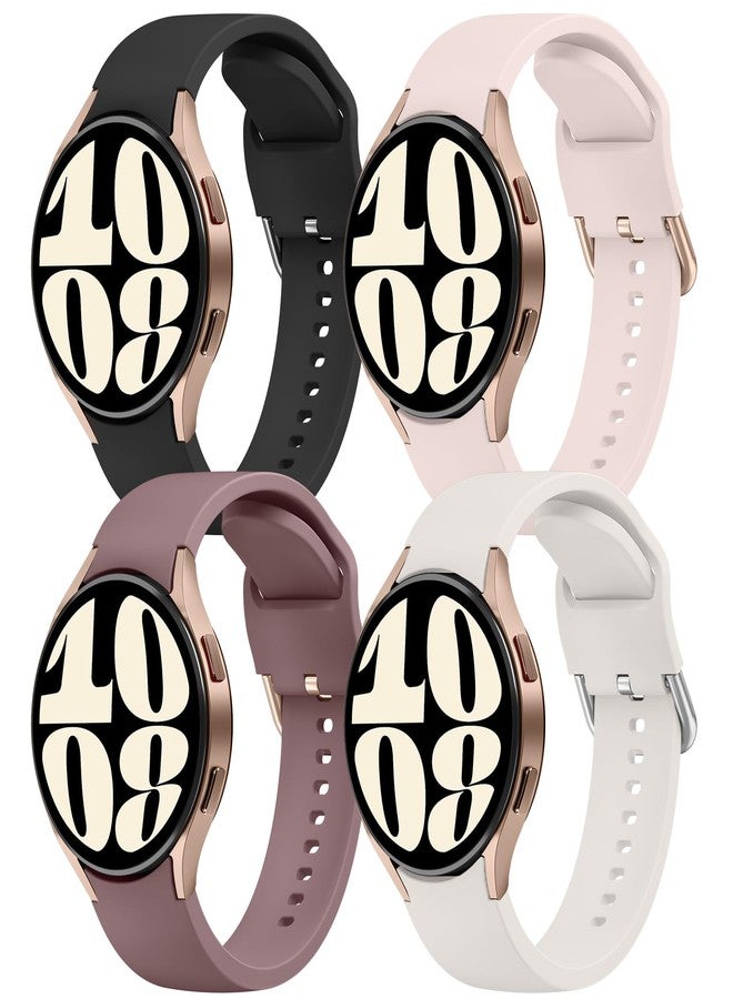 AK Bands Compatible with Samsung Galaxy Watch 6 / 5 / 4 Band 40mm 44mm, Galaxy Watch 5 Pro Bands 45mm, Galaxy Watch 6 Classic Bands, Galaxy Watch 4 Classic Band, 20mm Sport Band Adjustable Silicone - Image 1