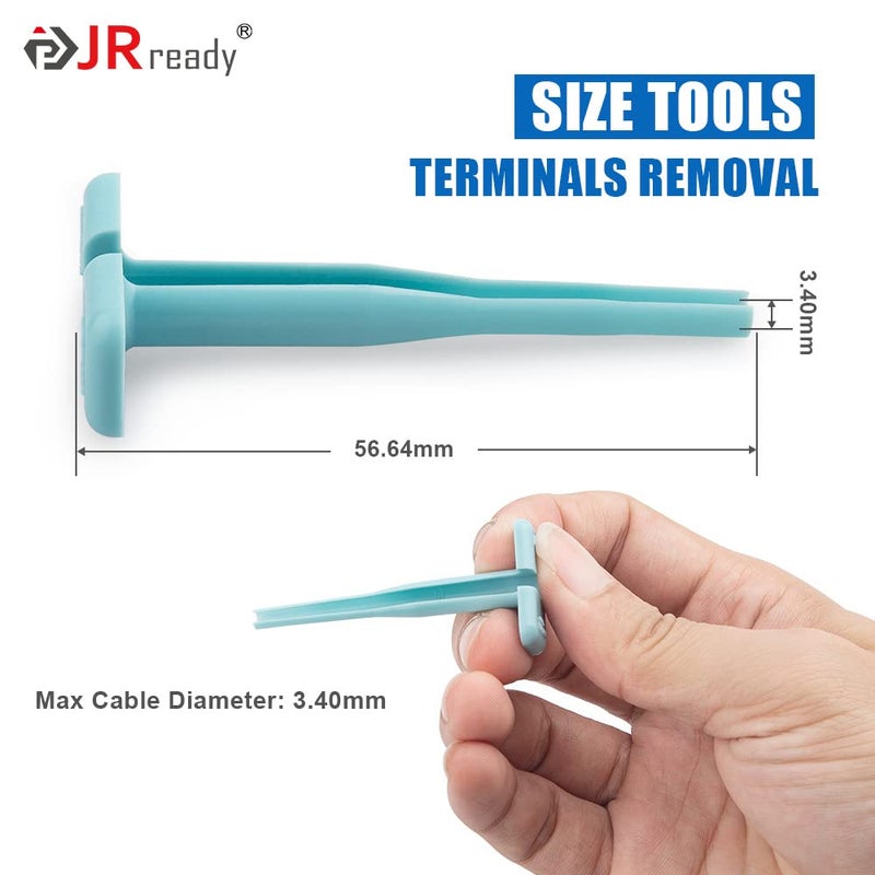 JRready مجموعة أدوات إزالة موصل دبوس JRready ST5337 الألمانية، 0411-310-1605 مناسبة لموصلات HD10/HD20/HD30/DT حجم 16 16-18 AWG أدوات استخراج الدبابيس 10 قطع - Image 2