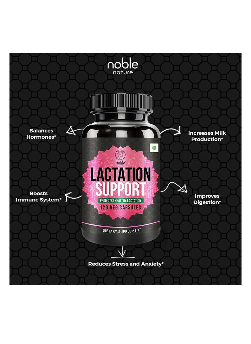 noble nature Noble Nature Lactation Support - 120 Veg Capsules - Promotes Healthy Lactation  - Image 5