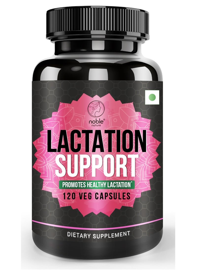 noble nature Noble Nature Lactation Support - 120 Veg Capsules - Promotes Healthy Lactation  - Image 1