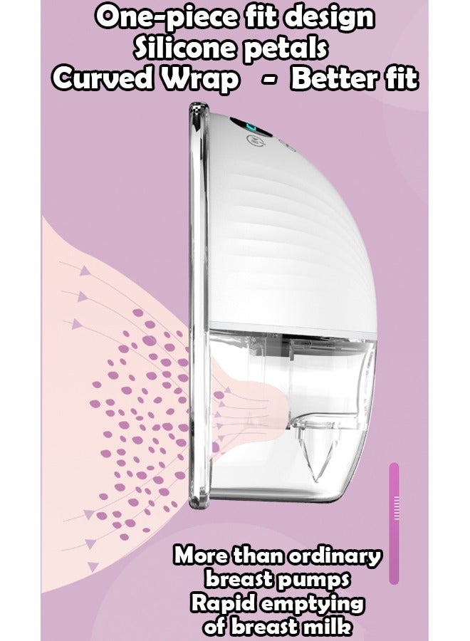 ZCM-HAPPY Portable Wearable Electric Breast Pump with 1200mAh Rechargeable Battery – Hands-Free Breastfeeding Pump in White – Convenient and Discreet Breast Milk Pump for On-the-Go Moms - Image 4