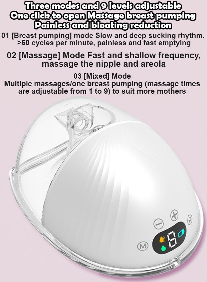 ZCM-HAPPY Portable Wearable Electric Breast Pump with 1200mAh Rechargeable Battery – Hands-Free Breastfeeding Pump in White – Convenient and Discreet Breast Milk Pump for On-the-Go Moms - Image 5