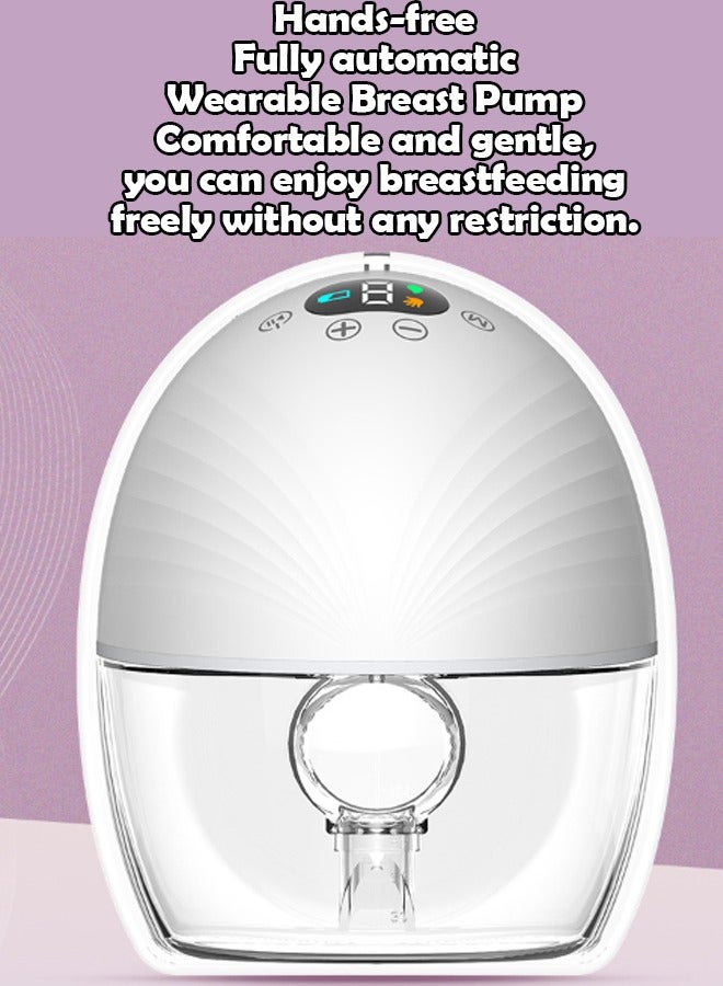 ZCM-HAPPY Portable Wearable Electric Breast Pump with 1200mAh Rechargeable Battery – Hands-Free Breastfeeding Pump in White – Convenient and Discreet Breast Milk Pump for On-the-Go Moms - Image 3