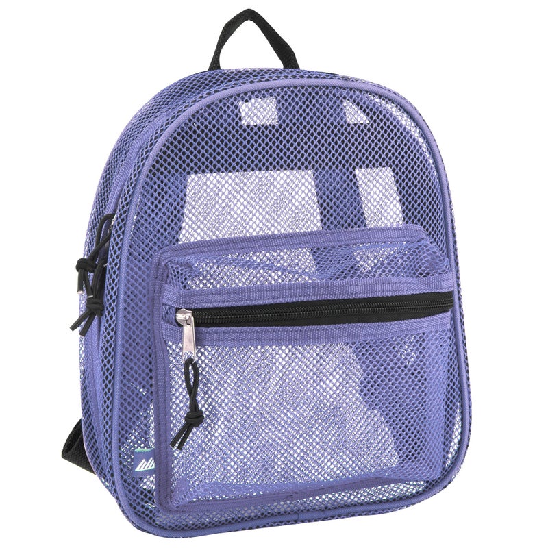 Summit Ridge Mini Mesh Backpack for Women, Men, Beach Toys, Pool, and Swimming Gear; Mini Transparent Backpacks with Padded Straps (Purple) - Image 1