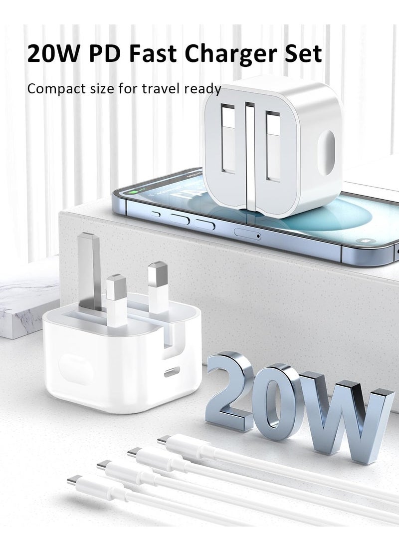Generic - 20W USB-C Fast Charger Plug – Compact Wall Adapter for iPhone, Samsung, iPad, and More, UK-Compatible - Image 1