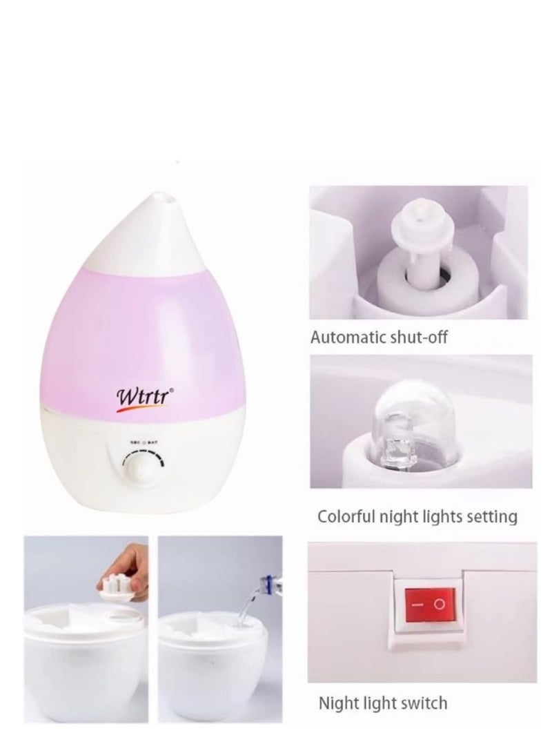 Wtrtr Cool Mist Humidifier for Bedroom, 3L Ultrasonic Air Humidifier for Babies, Premium Humidifying Unit, Whisper-Quiet Operation & Automatic Shut-Off (White) - Image 5