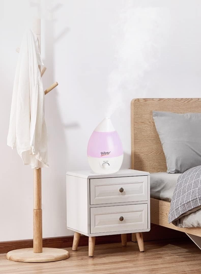 Wtrtr Cool Mist Humidifier for Bedroom, 3L Ultrasonic Air Humidifier for Babies, Premium Humidifying Unit, Whisper-Quiet Operation & Automatic Shut-Off (White) - Image 3