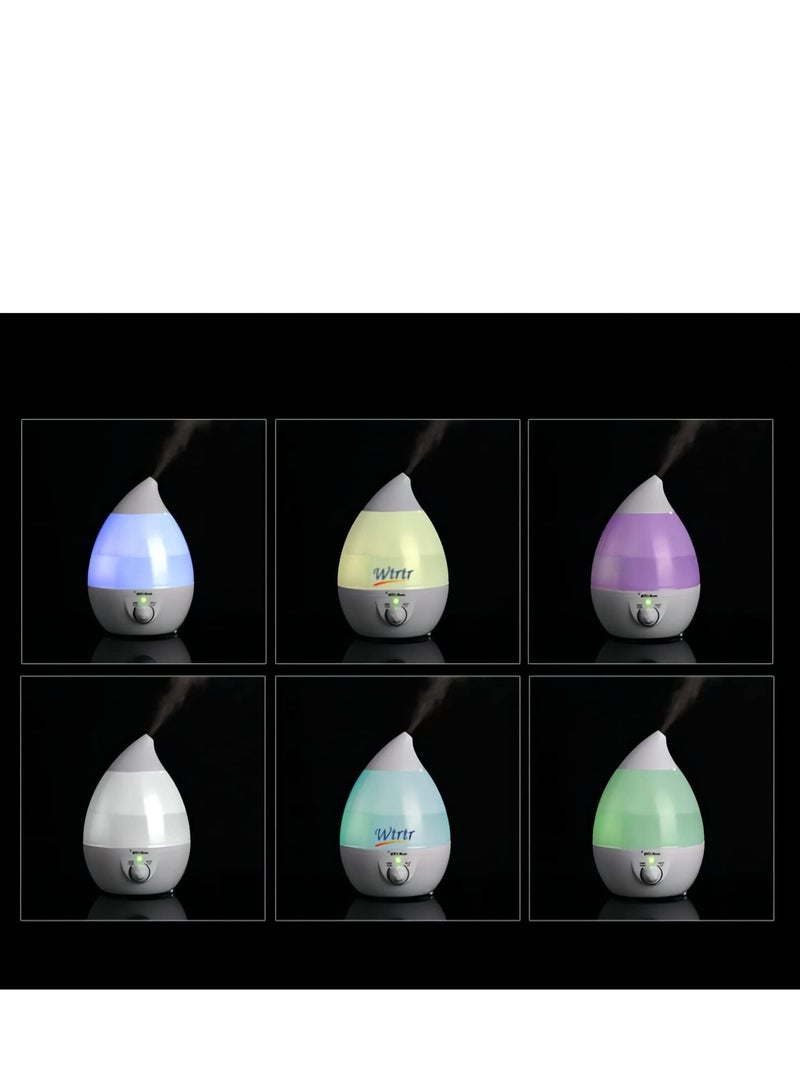 Wtrtr Cool Mist Humidifier for Bedroom, 3L Ultrasonic Air Humidifier for Babies, Premium Humidifying Unit, Whisper-Quiet Operation & Automatic Shut-Off (White) - Image 2
