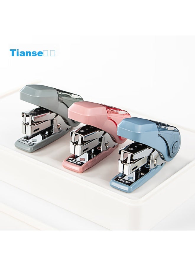 Tianse, Labor-saving Stapler, Mini Stapler Set , 10# Staples, Office Supplies, Ts-0211, Blue - Image 1