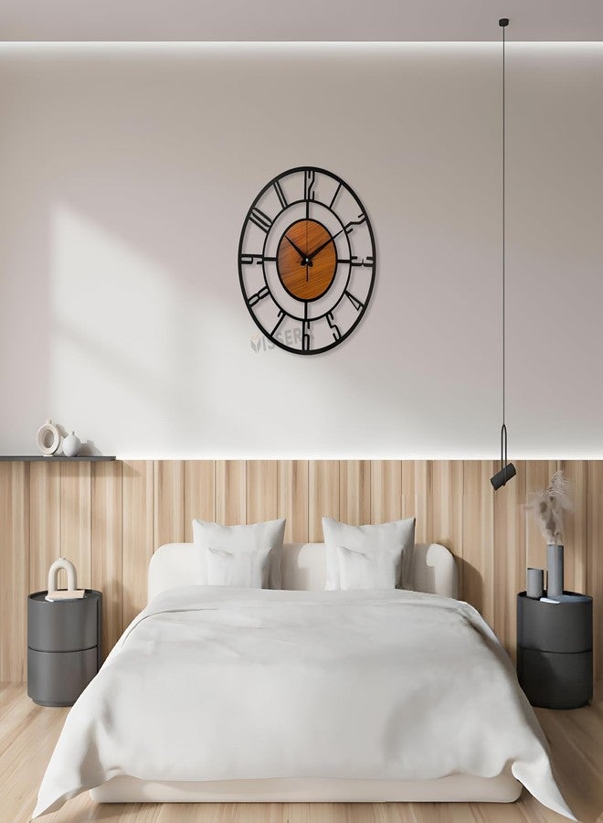 vissera Designer Metal Wall Clock for Living Room | Latest Antique Stylish Fancy Decorative Big Size Wall Watch for Bedroom, Office, Kitchen, Dining, Hall and Décor - Image 5
