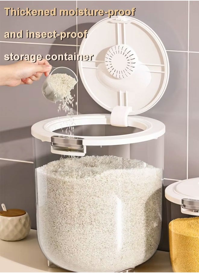 XiuWoo Household thickened moisture-proof and insect-proof storage tank sealed food-grade rice bucket  - Image 1