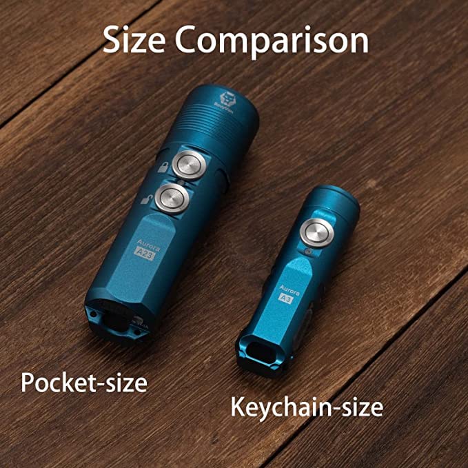 RovyVon A3 Gen 4 Keychain Flashlight, Super Bright 650 Lumens, USB C Rechargeable EDC Flashlight Water-Resistant, Lightweight- Ideal for Everyday Carry, Camping, Hiking, Emergency (Blue) - Image 5
